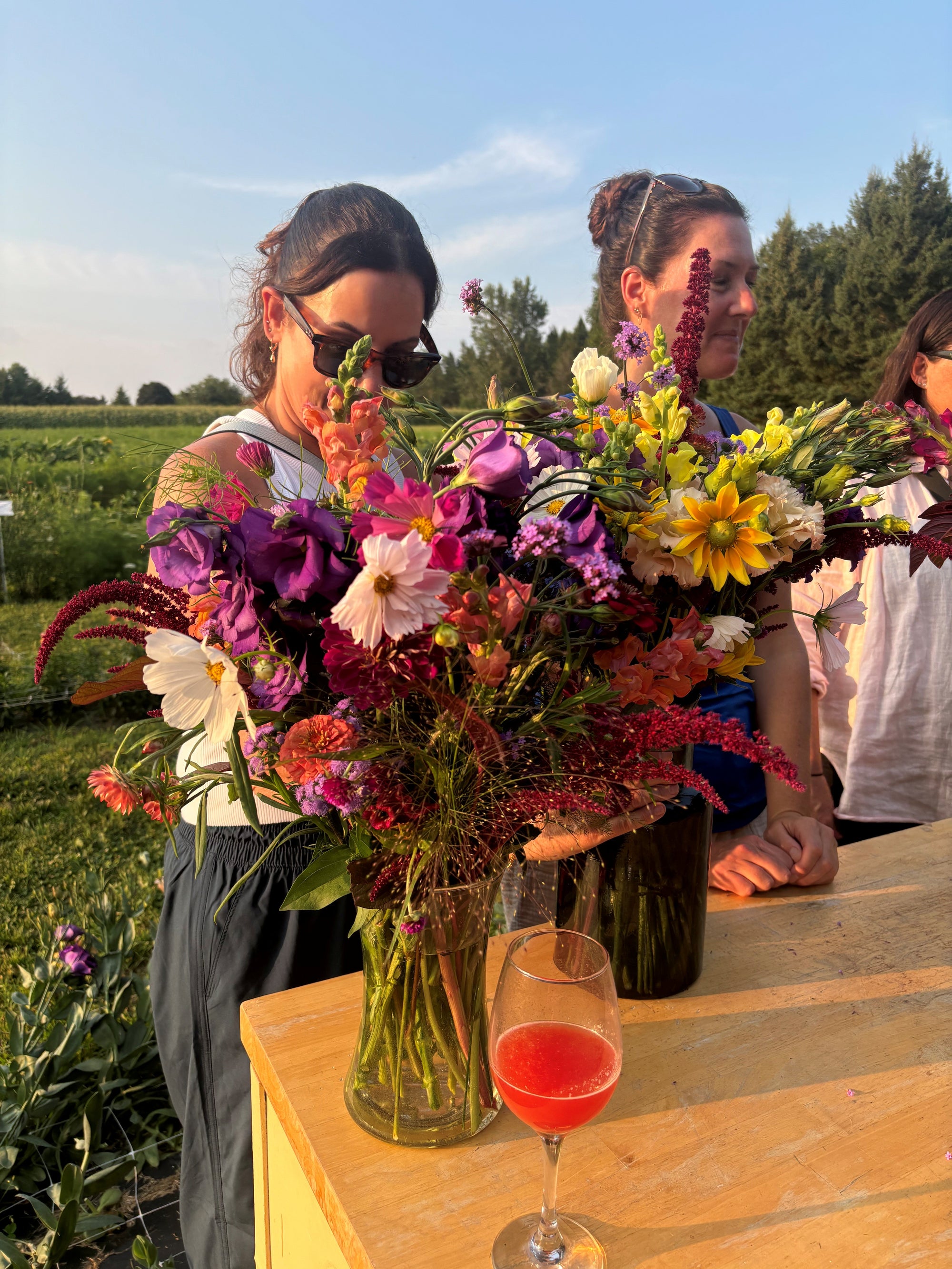 'FLOWER HAPPY HOUR' , BRING YOUR OWN VASE  evening in the Flower Fields .. RAIN DATE CHANGE  NOW ThursdayJuly 30th 5:30 -7:30 pm