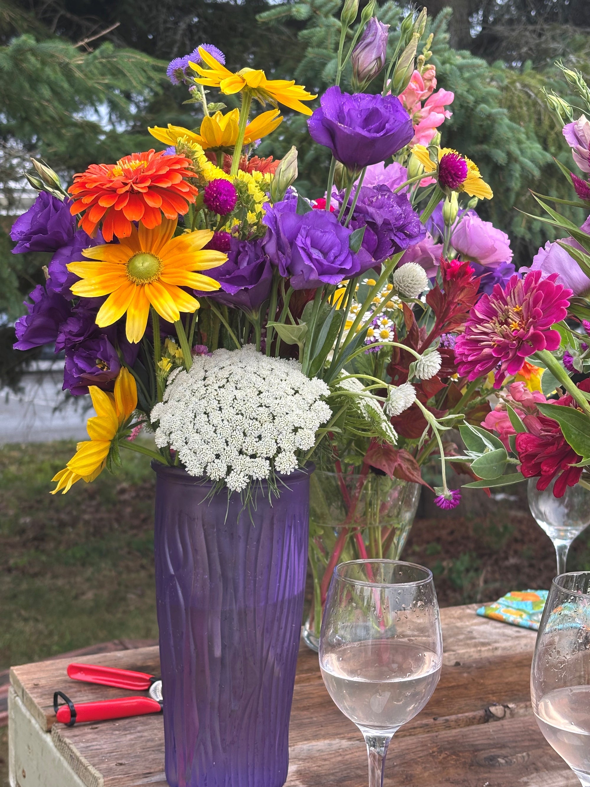'FLOWER HAPPY HOUR' , BRING YOUR OWN VASE  evening in the Flower Fields .. RAIN DATE CHANGE  NOW ThursdayJuly 30th 5:30 -7:30 pm
