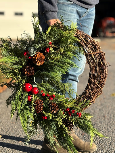 Grapevine and Greens Wreath Workshop