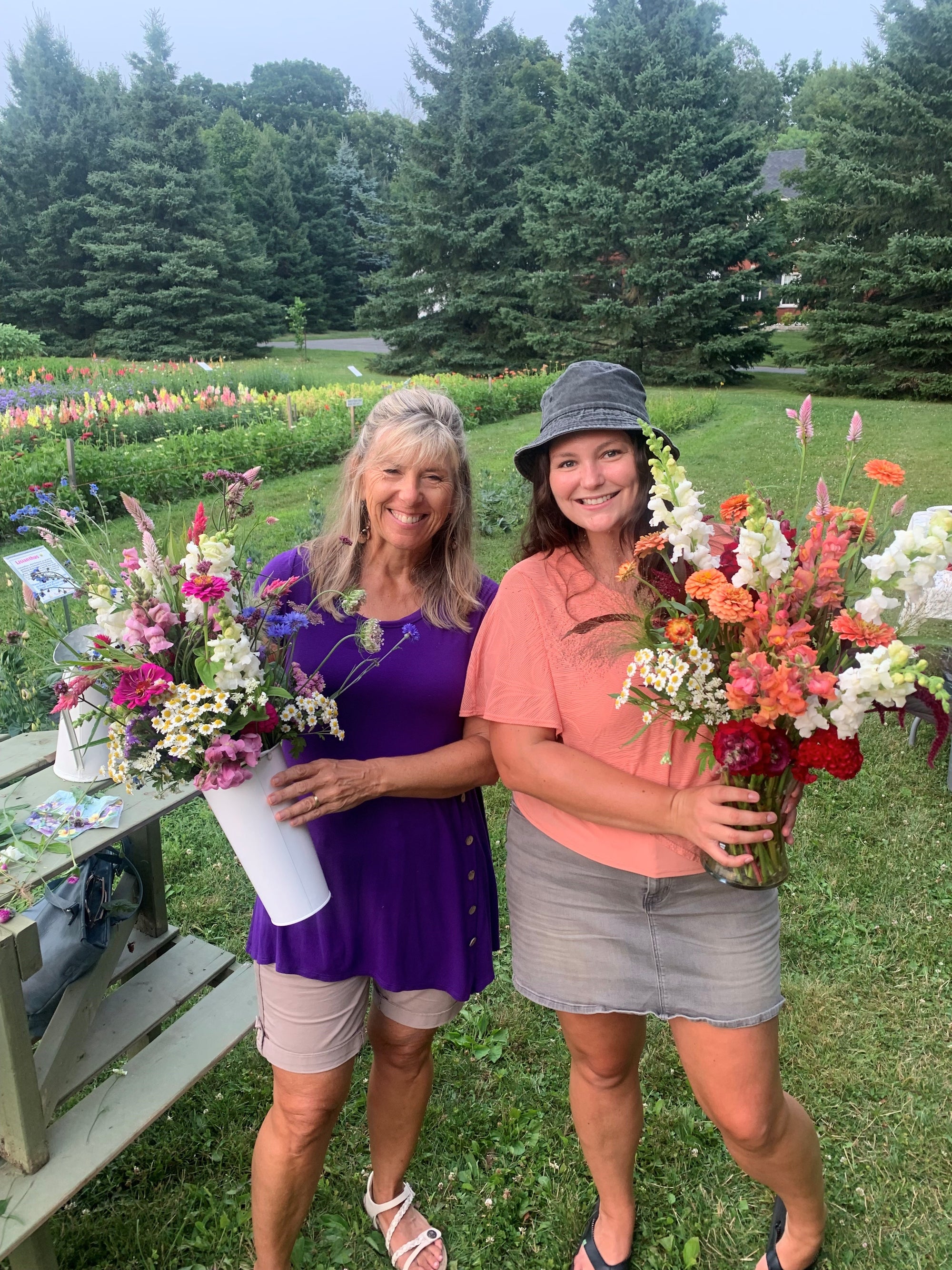 'FLOWER HAPPY HOUR' , BRING YOUR OWN VASE  evening in the Flower Fields .. RAIN DATE CHANGE  NOW ThursdayJuly 30th 5:30 -7:30 pm