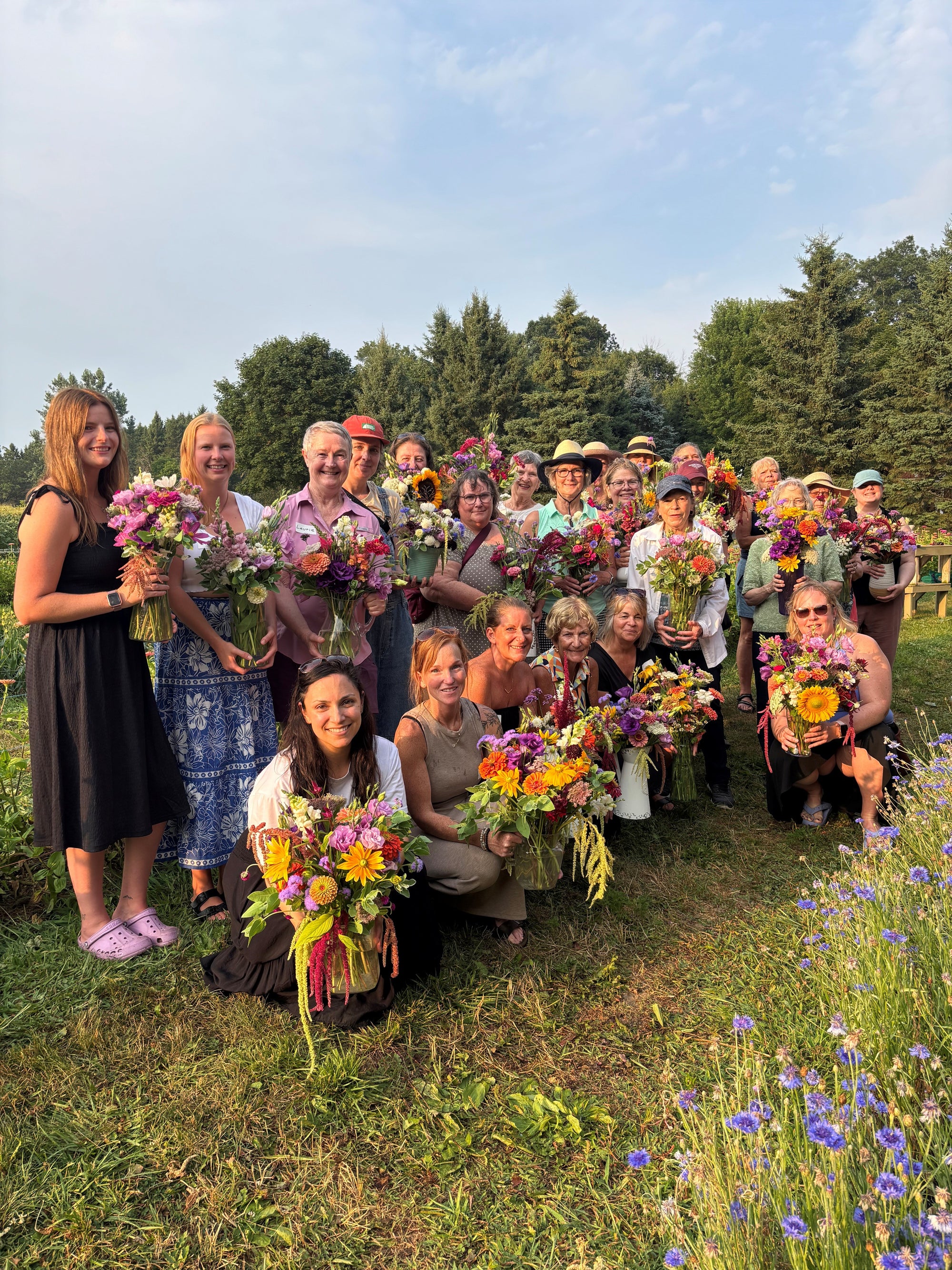 'FLOWER HAPPY HOUR' , BRING YOUR OWN VASE  evening in the Flower Fields .. RAIN DATE CHANGE  NOW ThursdayJuly 30th 5:30 -7:30 pm